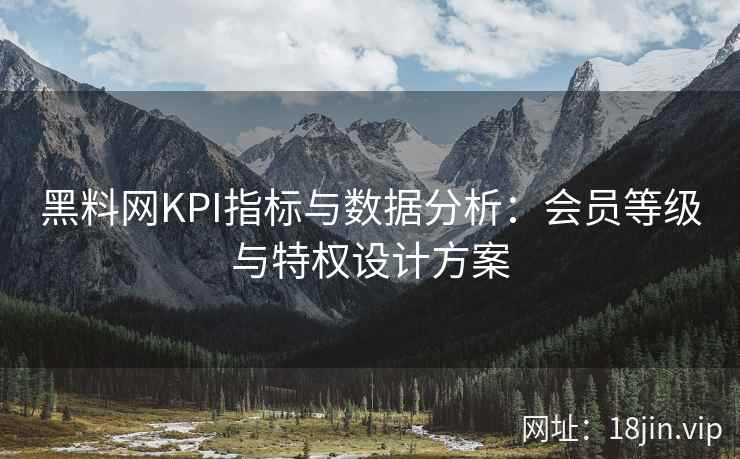 黑料网KPI指标与数据分析：会员等级与特权设计方案