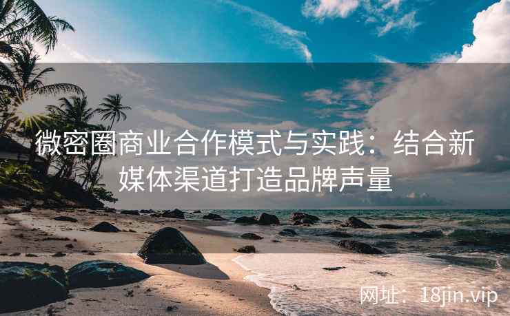 微密圈商业合作模式与实践：结合新媒体渠道打造品牌声量