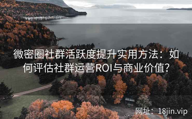 微密圈社群活跃度提升实用方法：如何评估社群运营ROI与商业价值？