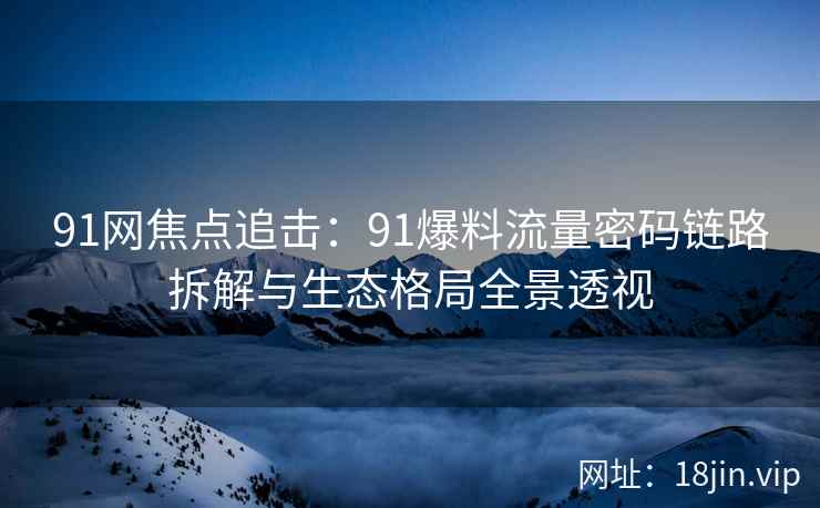 91网焦点追击：91爆料流量密码链路拆解与生态格局全景透视